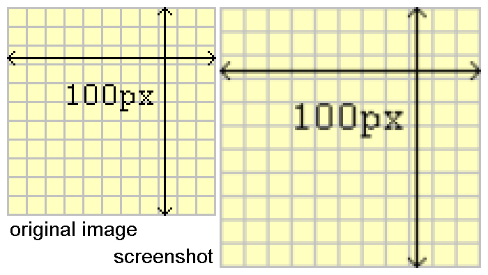 Screenshot does not match the original image